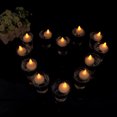 thumbnail image 2 of 12 unids/lote impermeable LED flotante luz de té vela sin llama decoración del banquete de boda ámbar, 2 of 3
