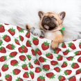 thumbnail image 3 of Naloa Hand Drawn Strawberry Dog Blanket, 3 Sizes Cat Blanket for Indoor Cats Large Medium Small Dog Gifts-Medium, 3 of 8