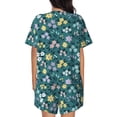 thumbnail image 6 of Sigee Floral for Sleepwear Casual Pjs with Pockets Women's Pajamas Sets Shorts 2 Piece Short Sleeve Lounge Sets 3X-Large, 6 of 9