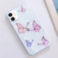 thumbnail image 2 of for iPhone 6 Plus iPhone 6S Plus Glitter Case Cute Butterfly Pattern Design Shiny Sparkly Bling Case for Girls Crystal Clear Soft TPU Bumper Protective Cover for iPhone 6 Plus/6S Plus, Pink, 2 of 7