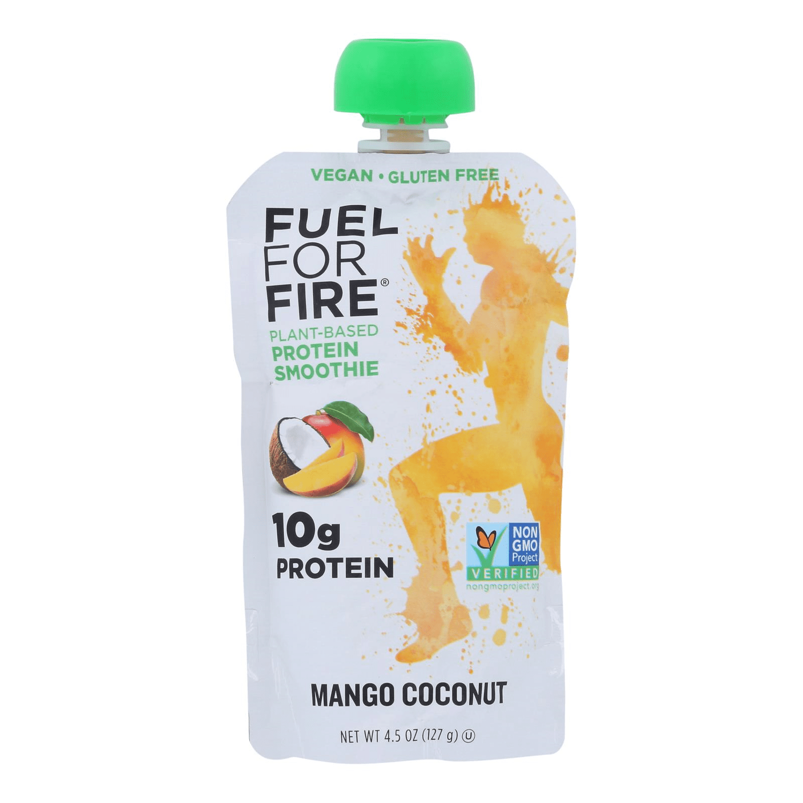 Fuel For Fire Mango Coconut Protein Smoothie, 6Pack 4.5 oz. Pouches