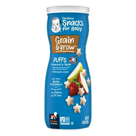 UPC: 0015000045203 | Gerber Baby Snacks Baby Food Puffs Strawberry Apple Clean Label Project 1.48 Oz