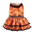 thumbnail image 2 of Aoznliie Dog Clothes, Halloween Pumpkin Lace Dress for Small Cats Dogs, S 3.3-5.5lb Cute Pet Outfit for Halloween Party & Pet Cosplay, Orange, 2 of 7