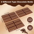 thumbnail image 2 of Dihmpor Chocolate Molds 3P, Food Grade Chocolate Molds Silicone, Non-Stick Deep Large Chocolate Bar Mold for Dubai Pistachio, Candy, Snacks and Desserts, 2 of 7