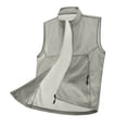 thumbnail image 5 of Mifsaly Men's Lightweight Windbreaker Vest Stand Collar Zip Up Sleeveless Jacket Casual Sportswear Running Outerwear Waistcoat with Zip Pockets for Golf Hiking Travel Gray,XXL, 5 of 5