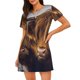thumbnail image 1 of Balery Portrait Of Cow With Its Baby Cow Camisón de manga corta con cuello redondo para mujer, cómodo y elegante., 1 of 6
