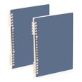 thumbnail image 2 of Haosy Steel Blue Notebooks 1-subject Journal 60 Sheets A5 College Ruled Paper Detachable Ring 8.3"x5.7", 2 of 8