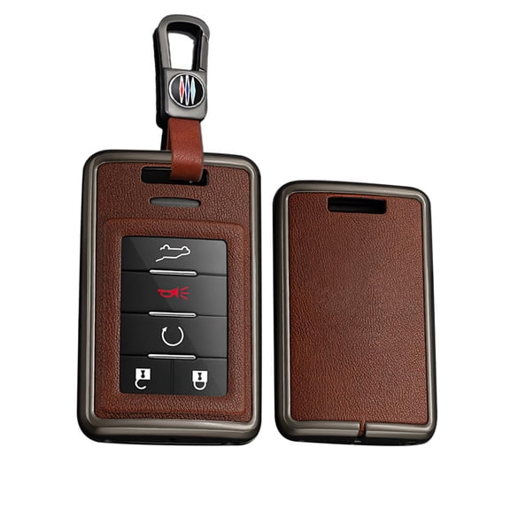 Premium Metal Key Fob Cover for Cadillac SRX ATS ELR XTS 2010-2015 Models – Durable Keyless Entry Remote Protector Case Metal Keychain