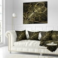 thumbnail image 3 of Designart Yellow Metallic Fabric Pattern - Abstract Throw Pillow - 16x16, 3 of 5