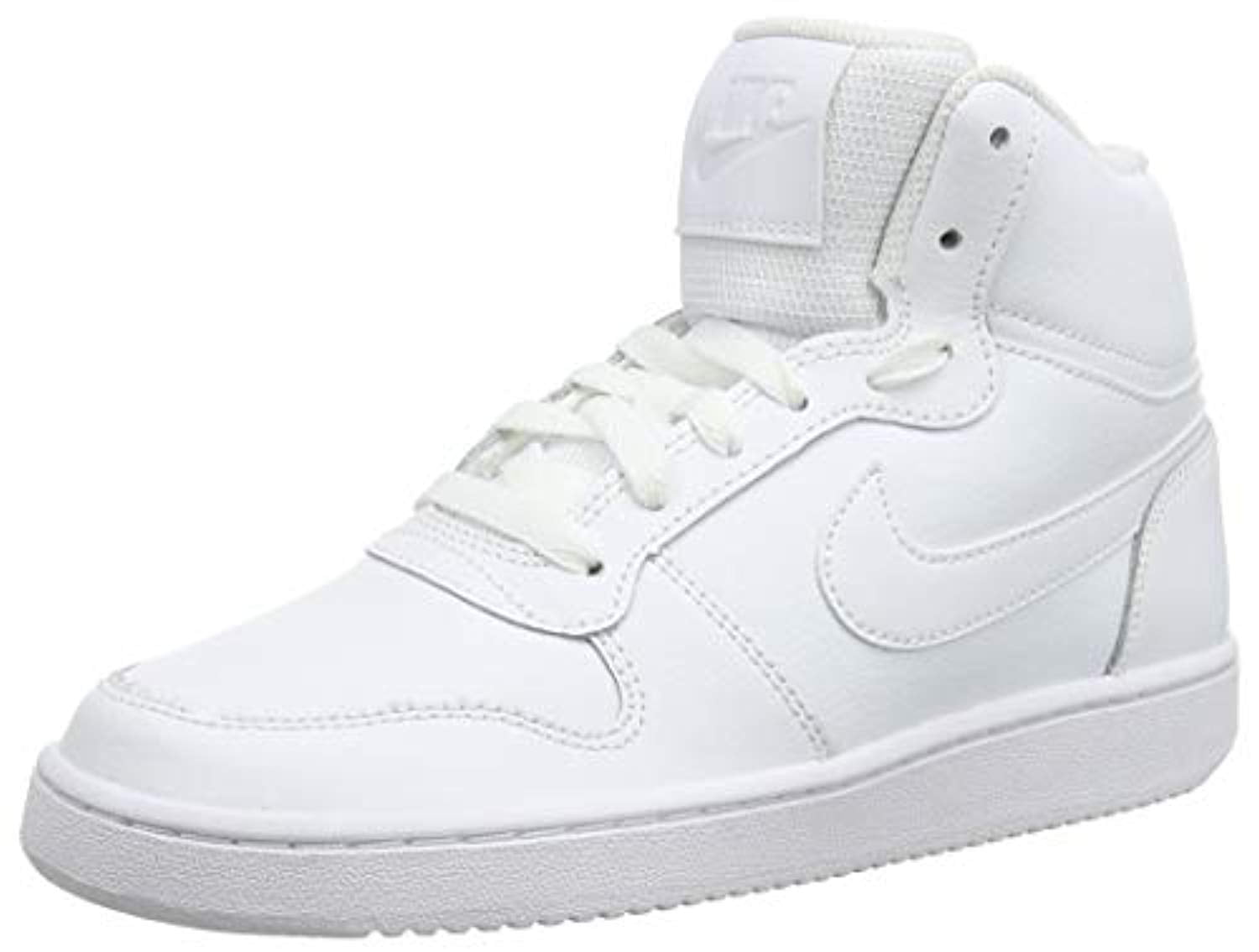 Nike Ebernon Mid AQ1778-100 Women's White Leather Running Shoes Size US ...