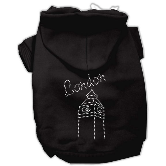 Pet, Dog Cat Hoodie Rhinestone, "London"