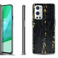 thumbnail image 1 of Slim-Fit Flexible TPU Gel Phone Case Compatible with OnePlus 9 PRO 5G, by OneToughShield ® - Marble / Gold/Black, 1 of 4