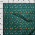 thumbnail image 2 of oneOone Polyester Lycra Dark Teal Green Fabric Leaves|Palm Tree & Dinosaur Sewing Fabric By The Yard Printed Diy Clothing Sewing Supplies 56 Inch Wide, 2 of 4