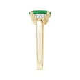thumbnail image 3 of Angara Natural 1.5 Ct. Emerald with Diamond Classic Ring in 14K Yellow Gold for Women (Ring Size: 4), 3 of 10