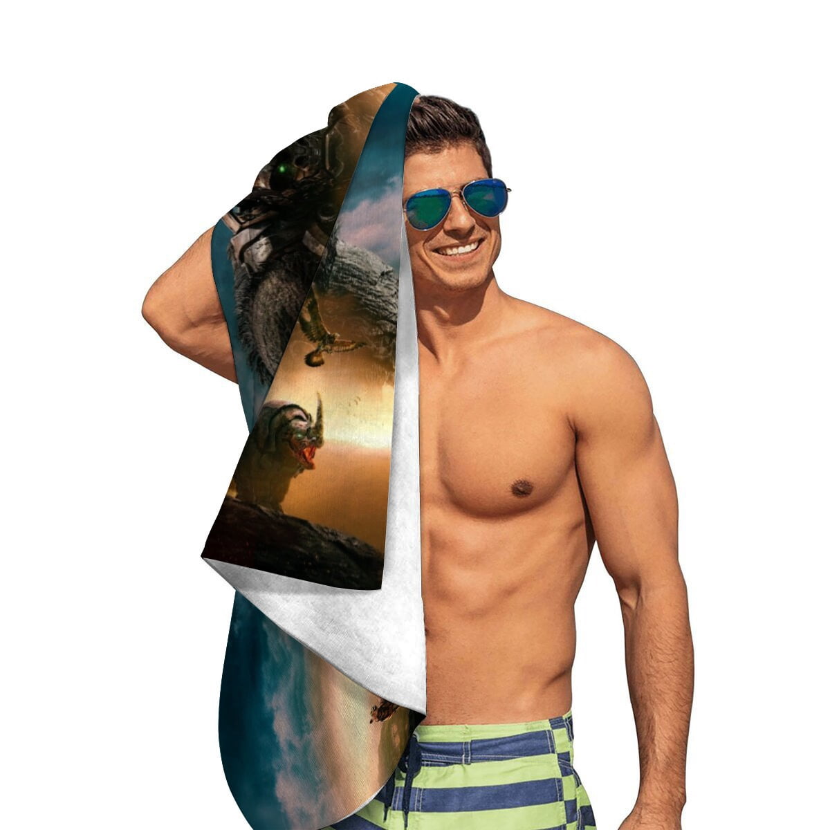 Transformers Rise Of The Beasts Gifts Beach Towel for Women Girl Birthday Inspired Fan Bath Outdoor Music Lover
