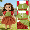 thumbnail image 4 of Lilian&Gema American 18 inch Doll Clothes and Accessories, 18" Girl Doll Princess Costumes Dress, 6 pcs Doll Clothing Gifts for Girl Kids, 4 of 8