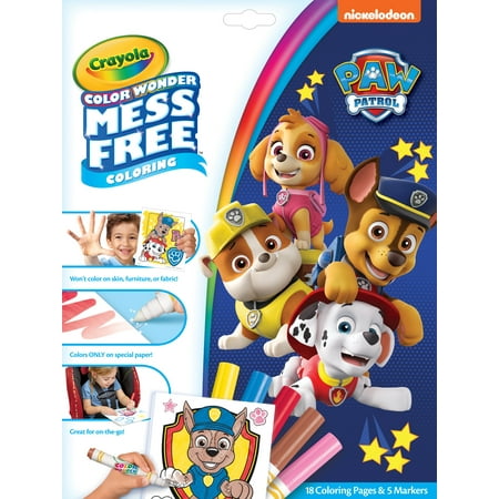 Crayola Color Wonder Paw Patrol, Mess Free Coloring Pages & Markers, Gifts, Beginner Unisex Child