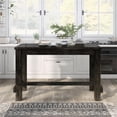 thumbnail image 3 of Furniture of America Sinuata Wood 60" Counter Height Table in Antique Black, 3 of 7