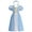 Blue, variant on IBTOM CASTLE Kids Girls Princess Puff Sleeve Dresses + Crown Movie Character Costume Halloween Cosplay Fancy Dress Up Gown 3-4 Years Pink