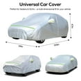 thumbnail image 2 of FLORAY Waterproof All-Weather Car Cover with Zipper Door, Outdoor Full Coverage for Sedans & SUVs, Windproof Snow & UV Protection, Silver (193" × 59" × 47"), 2 of 6