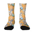 thumbnail image 2 of Easter Pattern Socks for Women, Colorful Crew Socks with Bunny & Egg Designs, Festive Novelty Socks for Holiday & Gift Exchange E 1pcs, 2 of 6