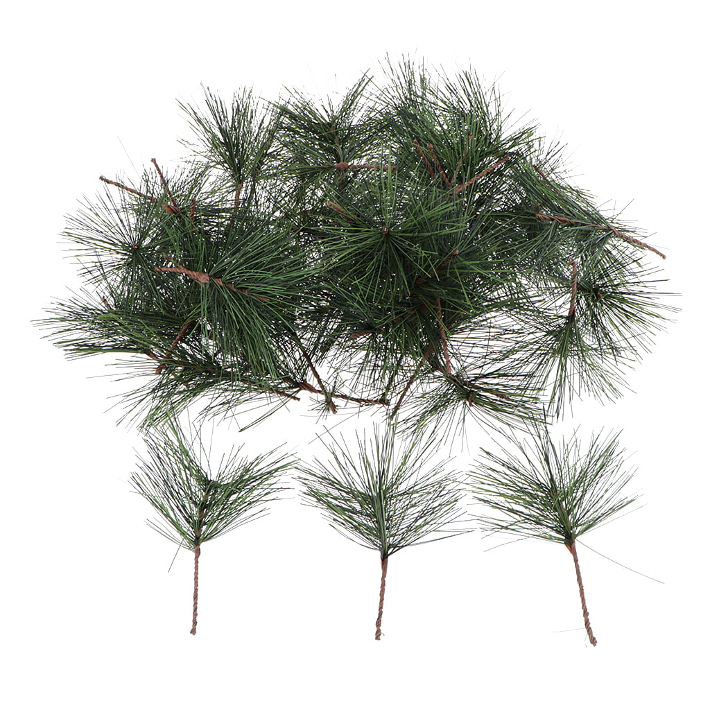 50X Artificial Pine Needle Fake Leaf Plant Pine Branches Home Xmas Party Decor 