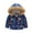 Dark Blue, variant on Generic Children'S Windproof Outerwear With Long Sleeves And Hood Kids Coat Winter Baby Girls Hooded Jacket Toddler Outwear Zipper Windproof Warm Thick Girls Coat Jacket Baby Boys Girls Down Jacket
