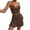 Brown, variant on Summer Solid Color Backless Sling Top Designed for Everyday Travel – Lightweight Elegant V-Neck Sleeveless Blend