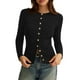 thumbnail image 1 of Suéter Cardigan PRETTYGARDEN Mujer Otoño 2025 Tejido Acanalado, 1 of 7