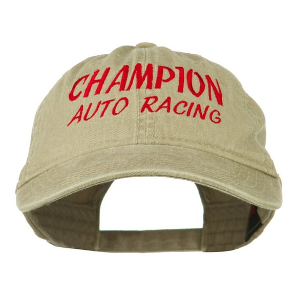 Champion Auto Racing Embroidered Washed Cap - Khaki OSFM