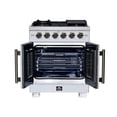 thumbnail image 5 of Forno Capriasca 30-Inch White Freestanding French Door Gas Range, 4 Burners, Convection Oven, Energy Efficient, 5 of 14
