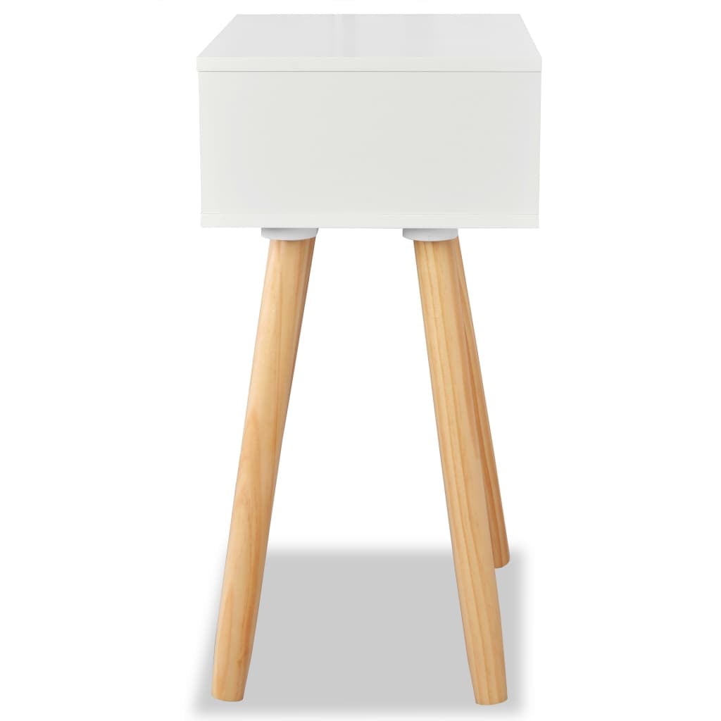 Kepooman Mid-century End Tables with Storage Drawer for Living Room Office, Set of 2, White Kepooman Mid-century End Tables with Storage Drawer for Living Room Office, Set of 2, White