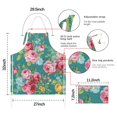 thumbnail image 7 of Pioneer Flower Floral Print Pattern Apron-Garden Aprons for Women with Pockets-Cotton Linen Waterproof Kitchen Cooking Gardening Aprons Adjustable for Kitchen,Cooking,BBQ and Salon 33x27 Inch, 7 of 7