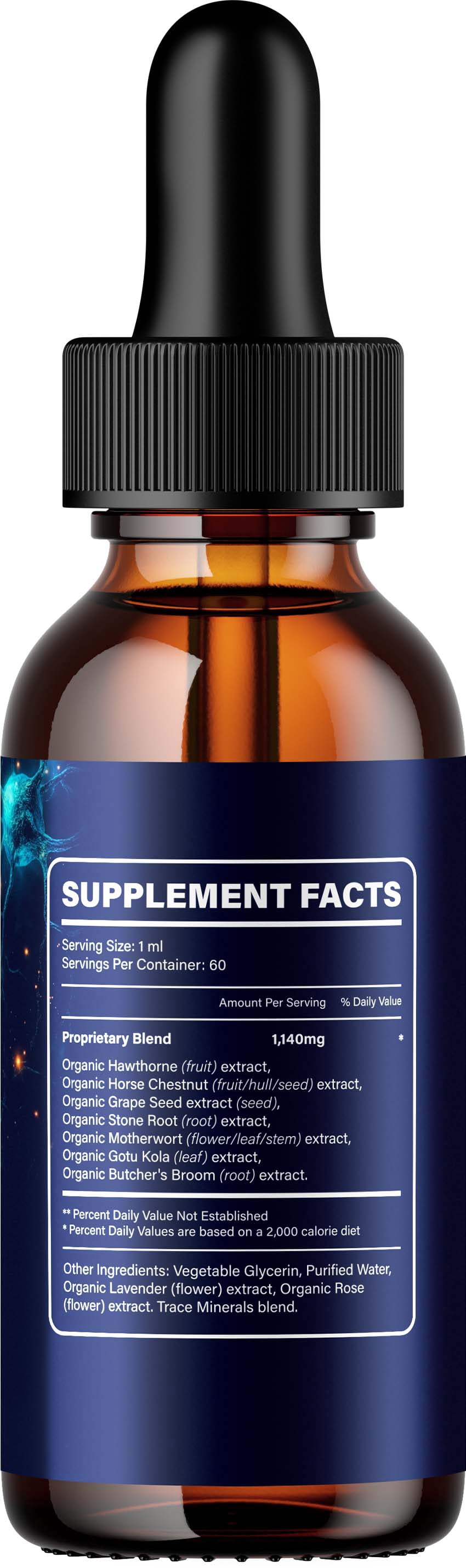 Neuro Tyde Liquid Drops –  NeuroTyde Natural Blend Memory Focus Brain Support Supplement, 3 Pack, 3 Month Supply