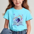 thumbnail image 2 of GreatBaby T-shirt Respirant pour Enfants avec Manches Courtes pour Garçons Filles Rentrée des Classes Saison Col Rond Manches Courtes Hauts Décontractés Polyvalents pour Extérieur (Bleu Ciel4,12 Ans), 2 of 7