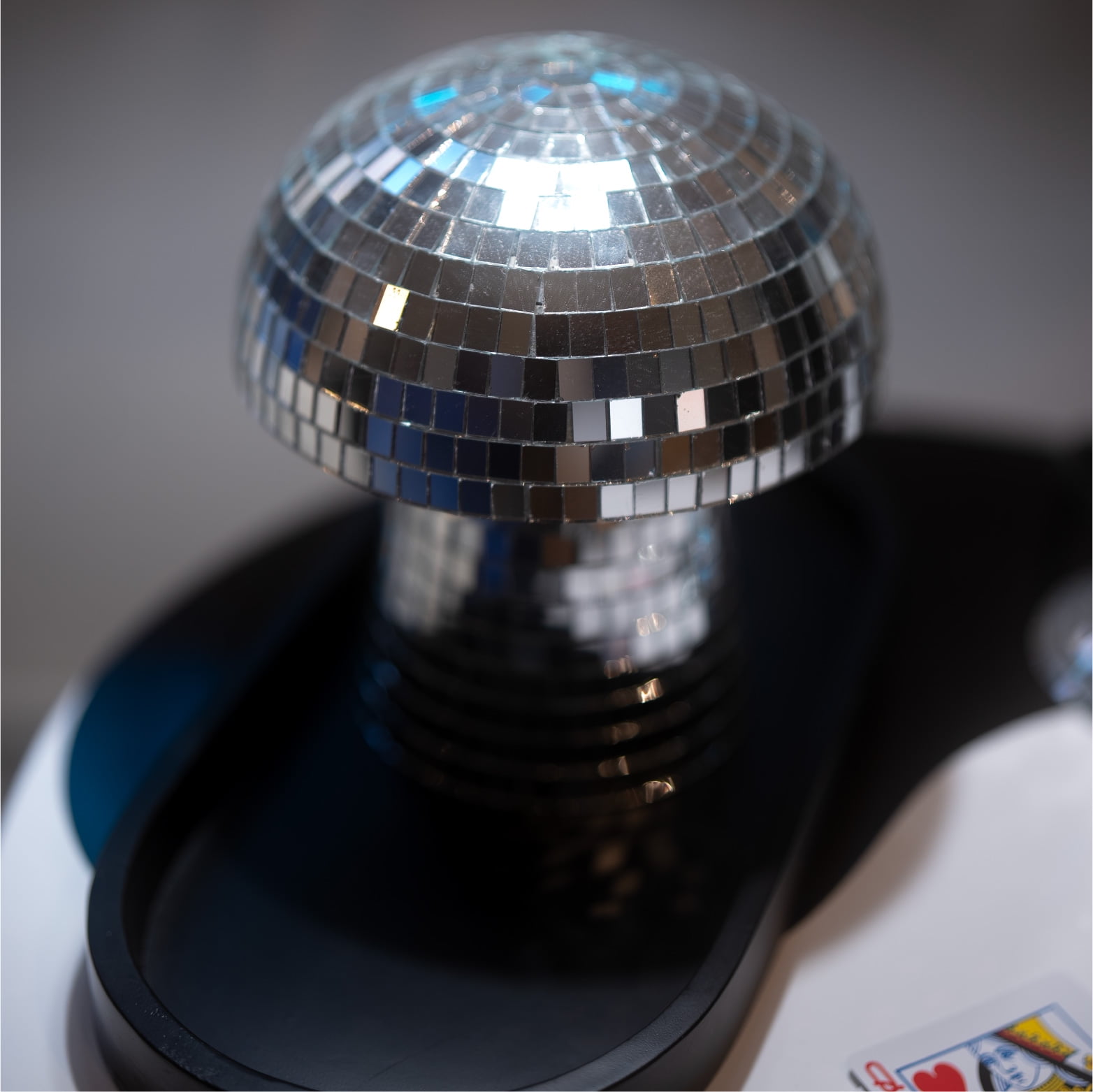 Urban Shop Disco Mushroom Decorative Figurine, 6.9" H x 6.3" W