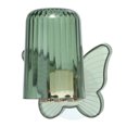 thumbnail image 1 of 1 juego de soporte para cepillos de dientes montado en la pared, soporte para cepillos de dientes de pared para baños, lindo soporte para cepillos de dientes colgante con taza, verde, 4,33 "x 3,35", 1 of 7