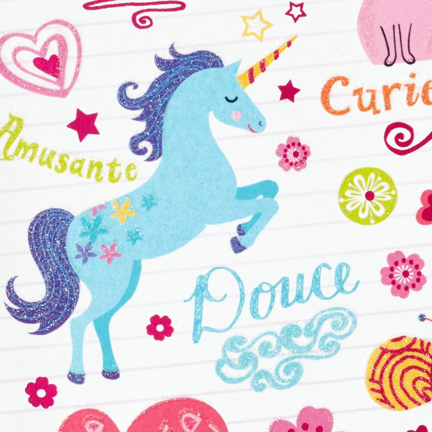 Carte de fête pour une petite-fille – Hallmark (Licorne, chat)