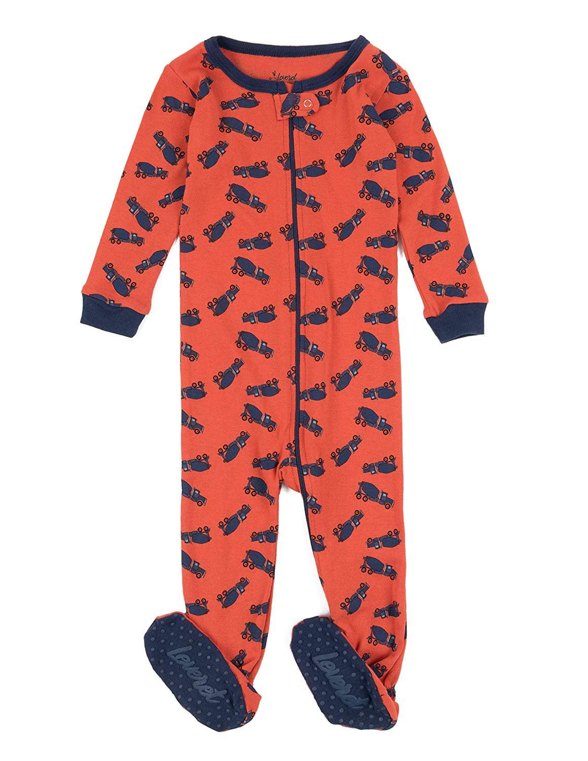 Leveret Kids Pajamas Baby Boys Girls Footed Pajamas Sleeper 100% Cotton Size 
