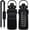 Black, variant on Half Gallon Water Bottle with Sleeve 64 OZ Water Bottle with Straw & Time Marker to Drink Leakproof Motivational Water Jug with Insulated Holder for Women Men Workout Gym Sport