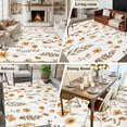 thumbnail image 5 of Area Rug for Living Room, Brown Spring Floral Non-Slip Indoor Large Carpet for Bedroom/Dining Room, Flowers Botanical Elegant Pastoral Washable Low-Profile Rectangle Floor Runner Rugs - 6 x 9 Ft, 5 of 7