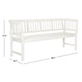 thumbnail image 6 of Safavieh Brentwood Indoor/Outdoor Traditional Acacia Patio Bench, 6 of 7