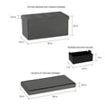 thumbnail image 3 of Lavish Home 30-Inch Folding Storage Ottoman with Removable Bin, Gray, 3 of 7