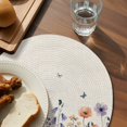 thumbnail image 3 of Spring Floral Round 13 Inch Placemats Set of 4, Elegant Pastoral Flowers Watercolor Botanical HeatResistant Non Slip Place Mats for Dining Table, Wipeable Braided Kitchen Table Mats for Housewarming, 3 of 9