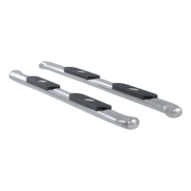 Aries 4" Oval Stainless Steel Step Bars For Ram 1500 - No-Drill Side Bars, Anti-Skid Step Pads