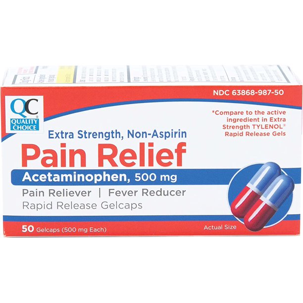 Acetaminophen 500 Mg X/s Rapid Release Gelcaps 50 ct