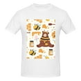 thumbnail image 4 of Bingfone Cute Bee Honey Jar Hive Bear Men'S Loose Fit Short-Sleeve Pocket T-Shirt, 4 of 7