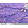 thumbnail image 2 of Soimoi Satin Silk Fabric Magnolia Floral Print Sewing Fabric Yard 42 Inch Wide, 2 of 3