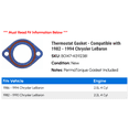 thumbnail image 2 of Thermostat Gasket - Compatible with 1982 - 1994 Chrysler LeBaron 1983 1984 1985 1986 1987 1988 1989 1990 1991 1992 1993, 2 of 2