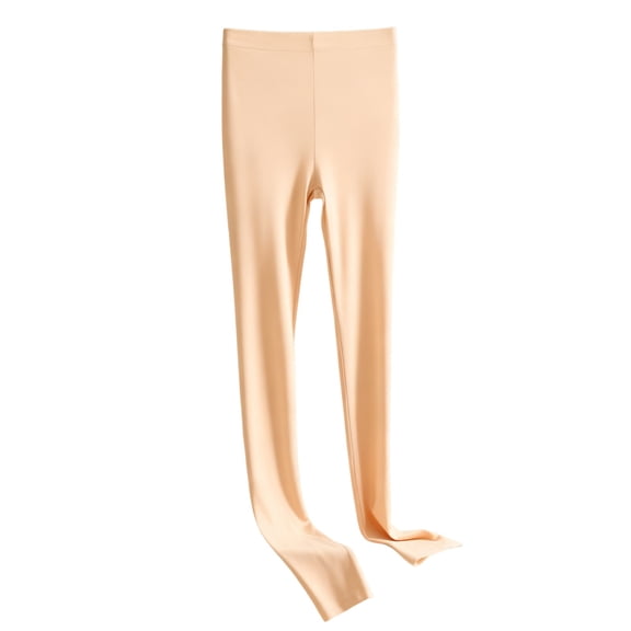 Maplenight Womens Cotton Leggings Straight Leg High Waisted Thermal Leggings for Fall Winter
